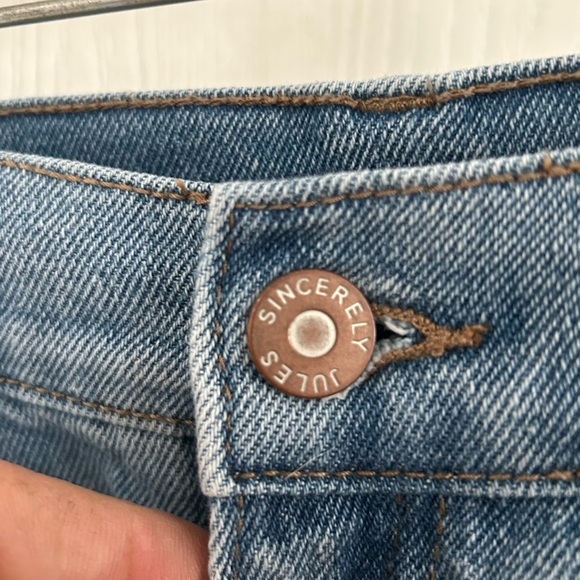 Sincerely Jules | Blue Distressed Jean Shorts | Size 11/30 - Picture 3 of 8